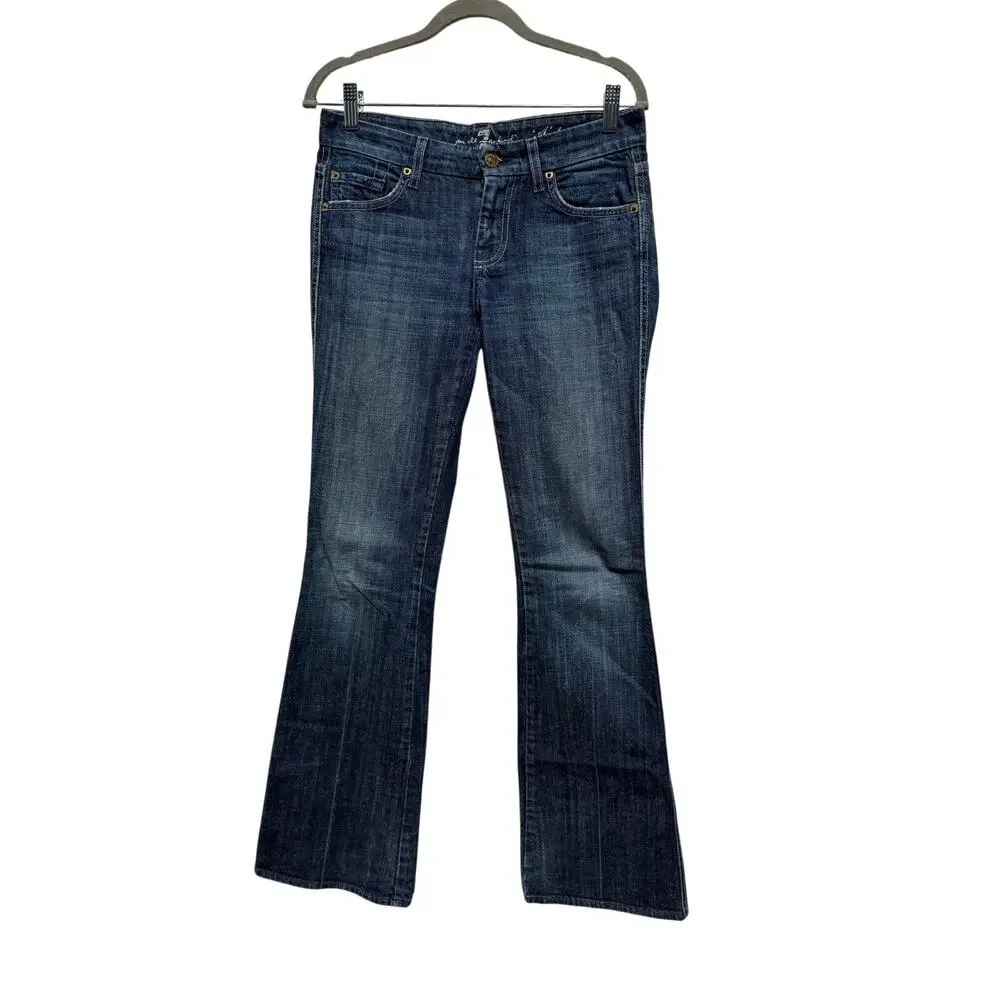 Vintage y2K 7 For All Mankind A Pocket Jeans Women's 26 LOW RISE Flares